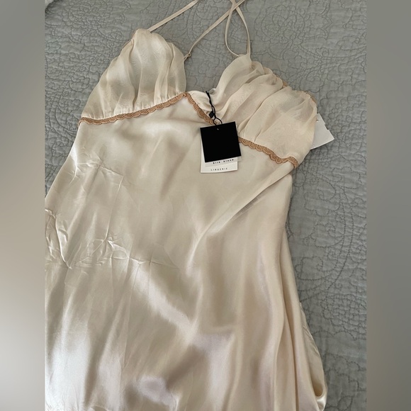 Zara Women Mulberry Silk Blend Lingerie/Mini Dress - Size Large NWT - Picture 2 of 5